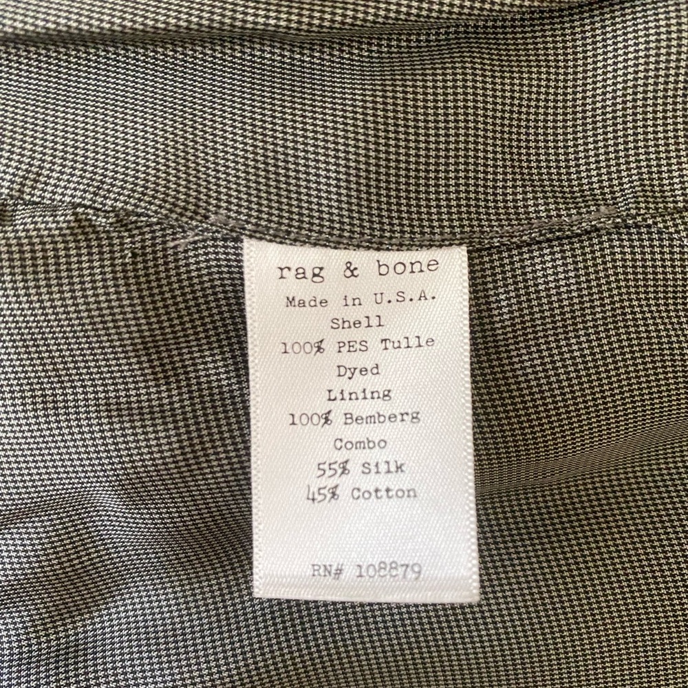 Rag & Bone Sequin Vest Size 2 Black Cropped Moto … - image 7